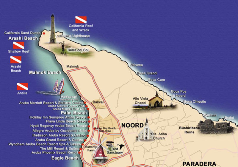 Plattegrond Aruba